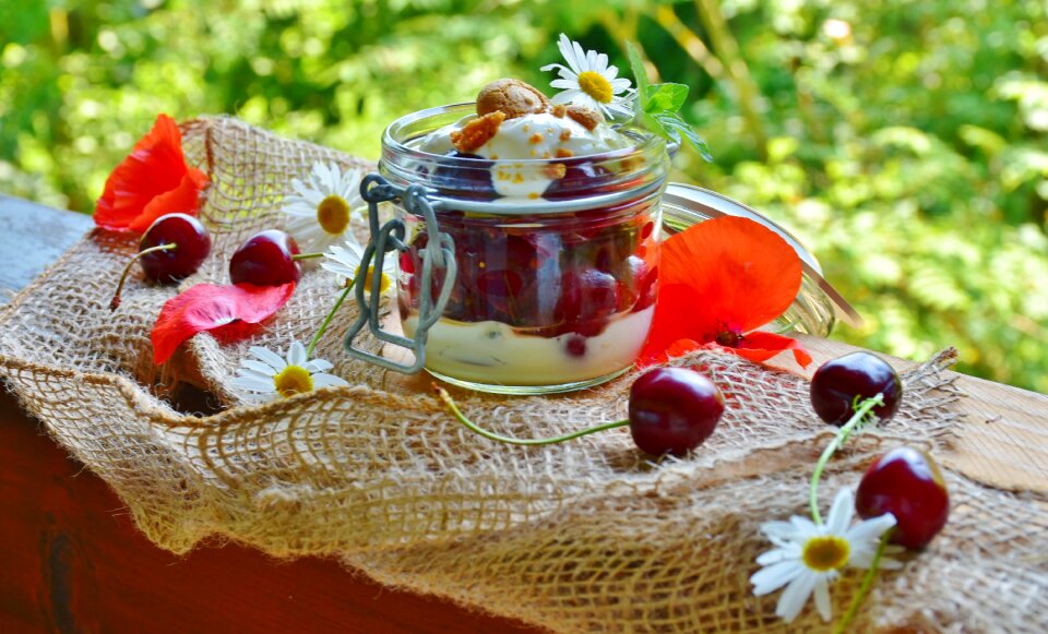 Yogurt dessert sweet dish
