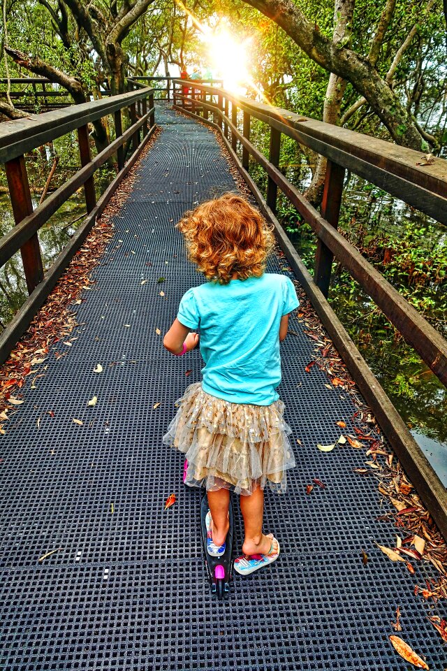 Walking childhood happy