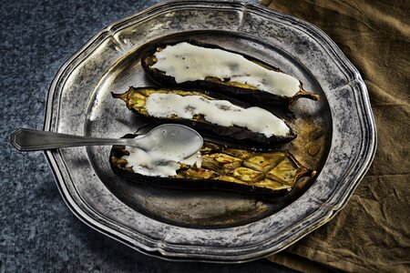 Turkish aubergine yogurt photo