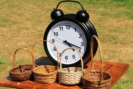Garden camifolia basket clock