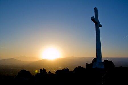 Cross on the hill mountain celebrate