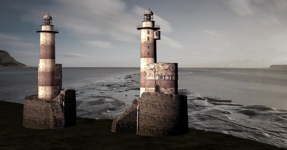 Ebb sea lighthouses photo