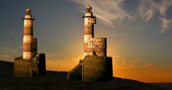 Ebb sea lighthouses photo