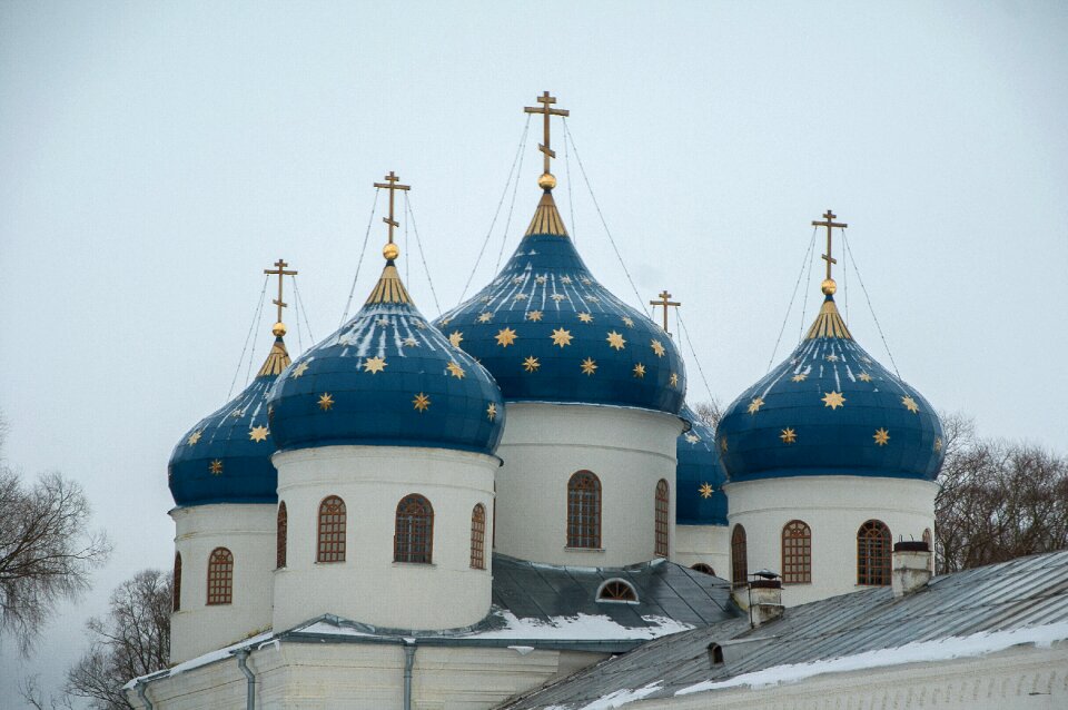 Orthodox church monastery cupolas