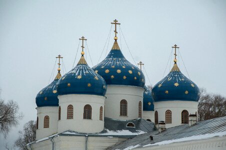 Orthodox church monastery cupolas