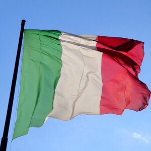 Flag italian wind photo