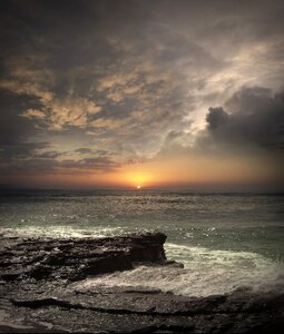 Sunset meditation sky photo
