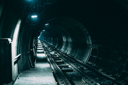 Railway tunnel black dark photo