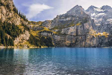 Mountains lake oeschinen kandersteg photo