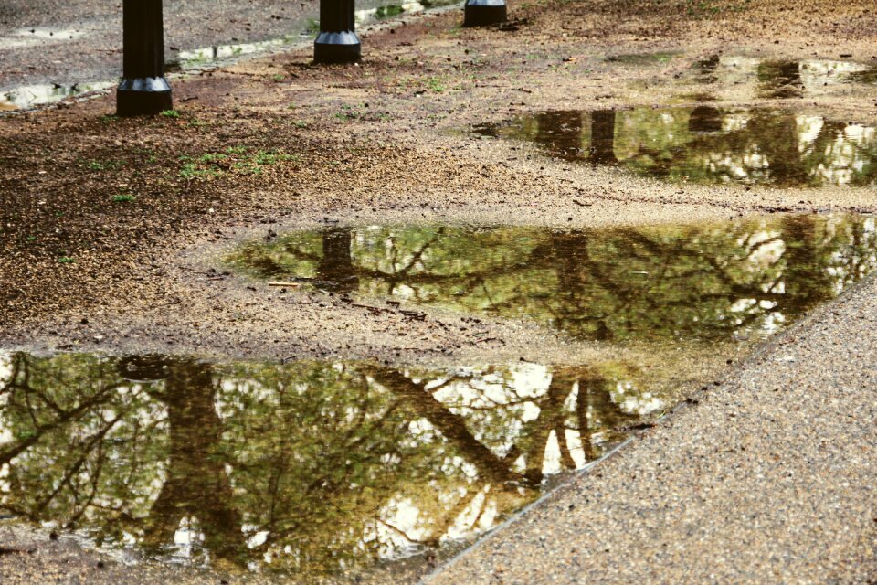 Rainwater rain reflections