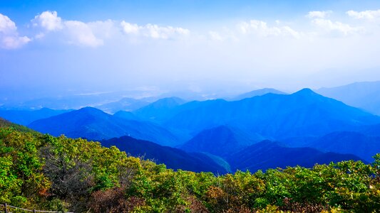 Mountains cloud blue