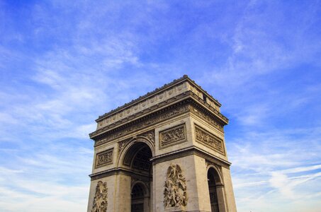 Fresco blue sky monument