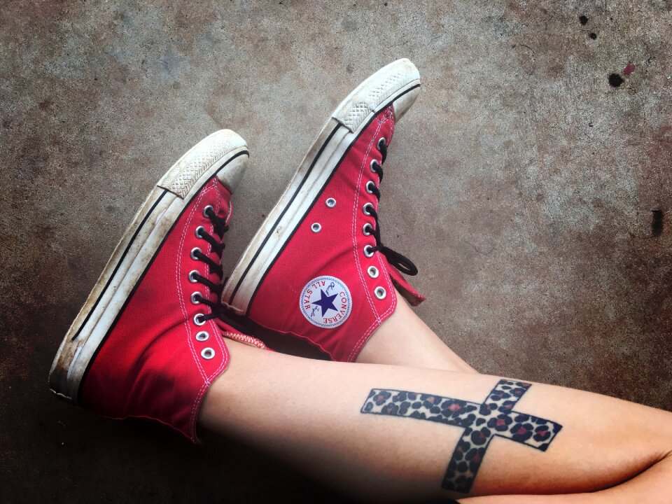 Sneakers cross leopard print