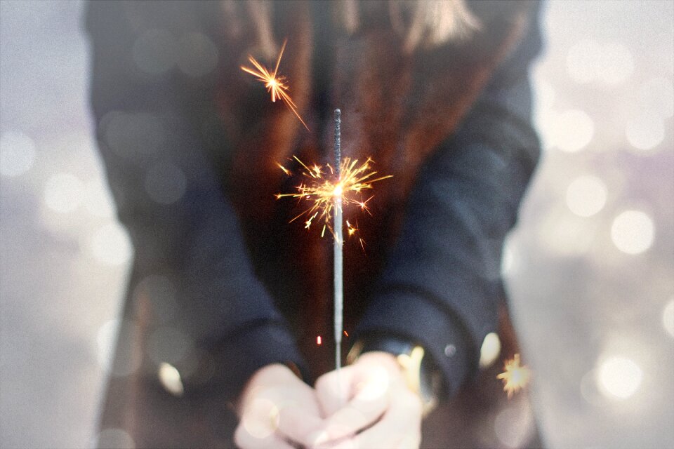 Firework flame festive