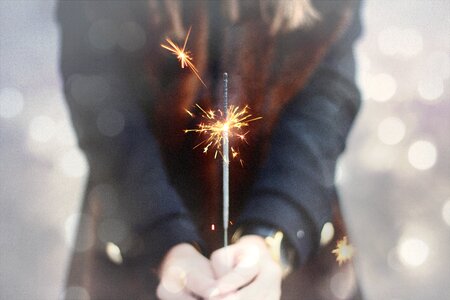 Firework flame festive