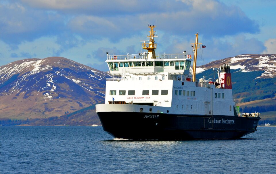 Rothesay harbour scotland snow