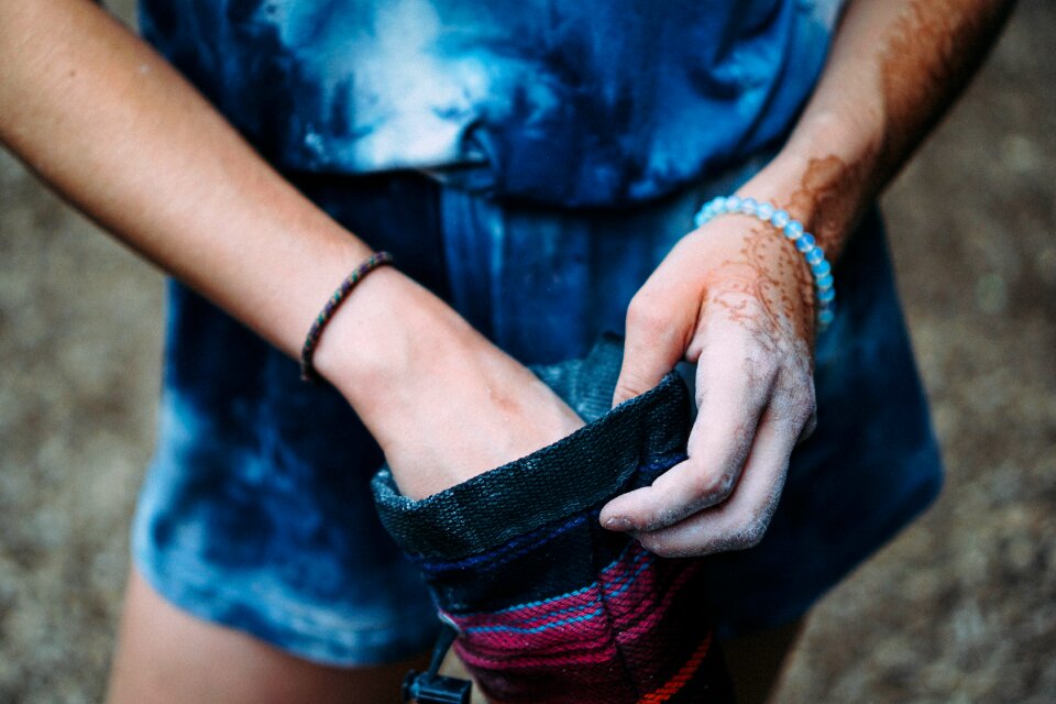 Girl hands woman