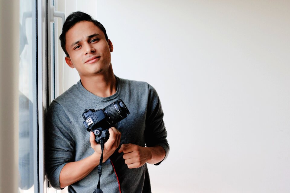 Camera man person