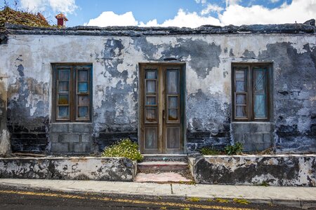 Abandoned lapsed haunted house photo