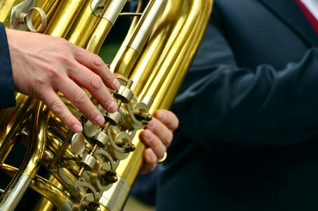 Brass band marching brass instrument