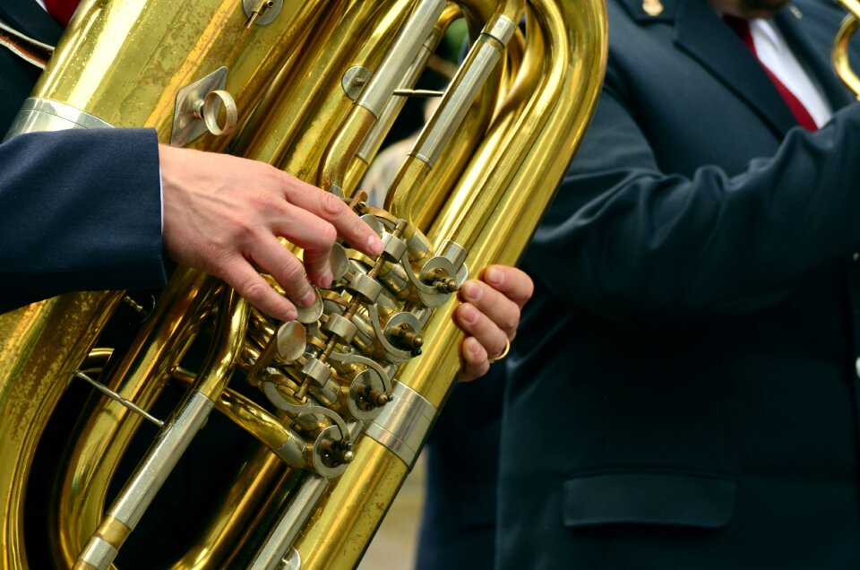 Brass band marching brass instrument