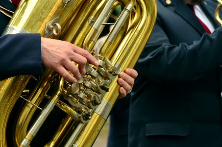 Brass band marching brass instrument