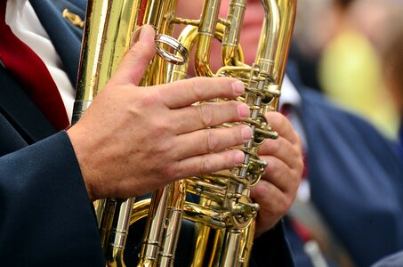 Brass band marching brass instrument