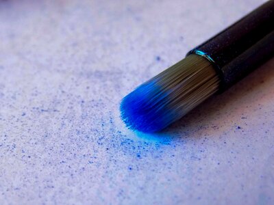 Makeup blue shadows