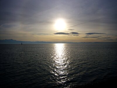 Lake constance friedrichshafen evening sky photo