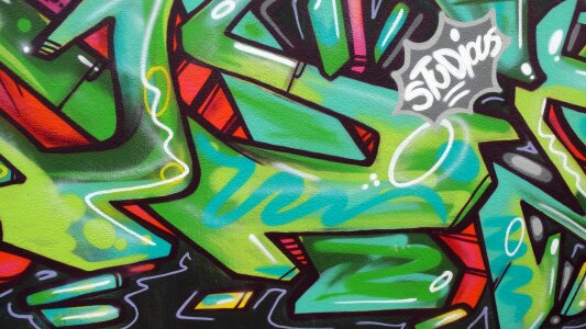 Graphite street art urban