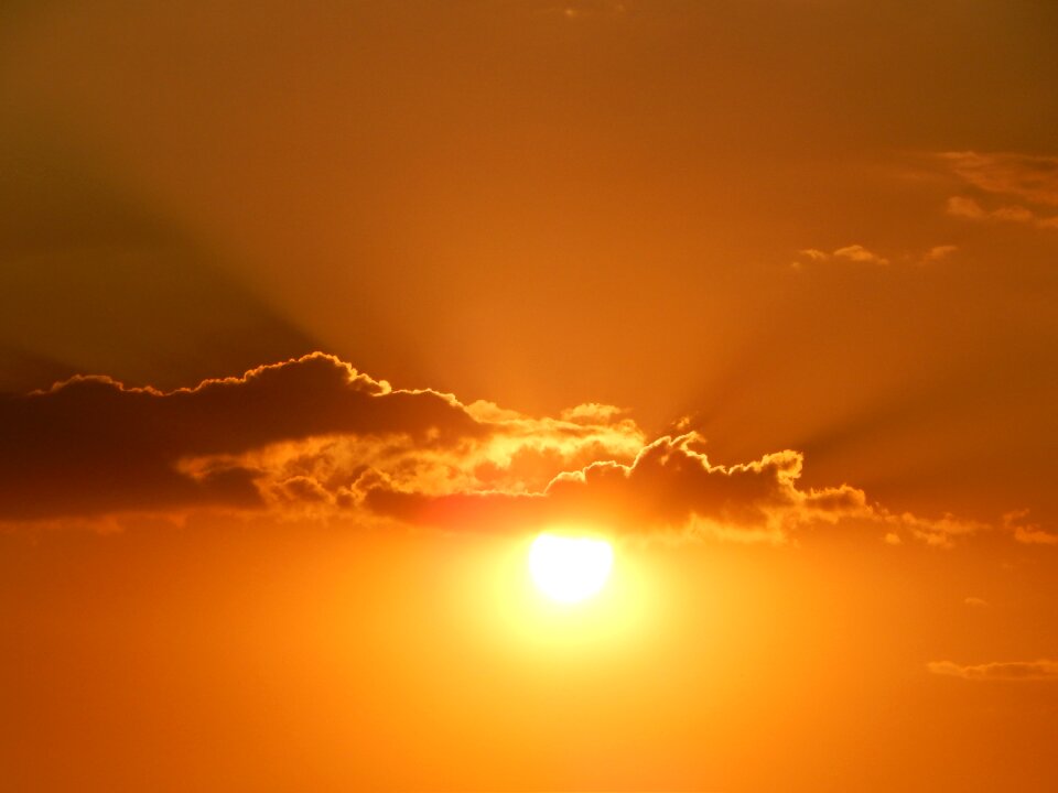 Sunset end of afternoon landscape