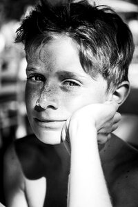 People satisfied portrait