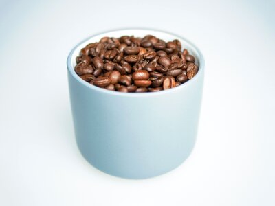Mug porcelain coffee bean photo