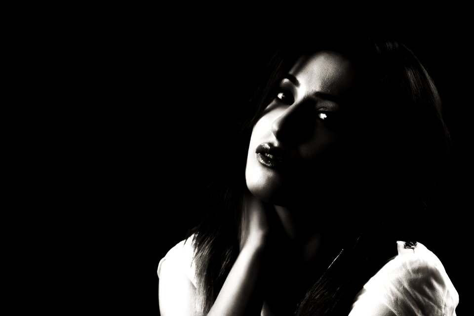 Attractive woman sensuality