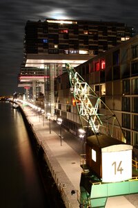 Rheinauhafen night rhine photo