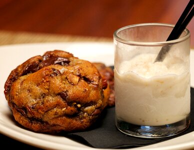 Cookie milkshake brown dessert