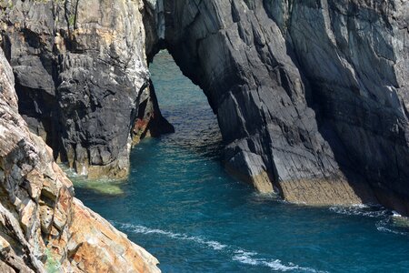 Sea water rock photo