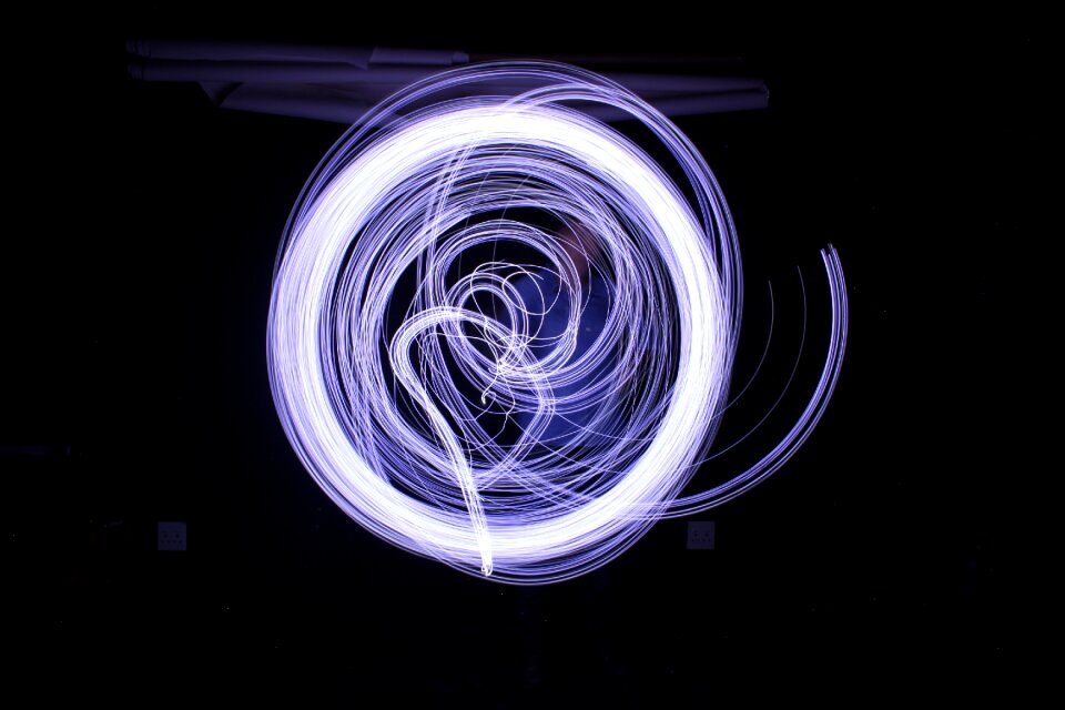 Circle motion black painting