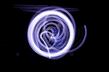 Circle motion black painting