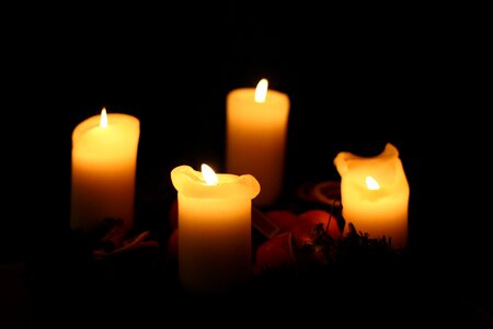 Light wax candles yellow