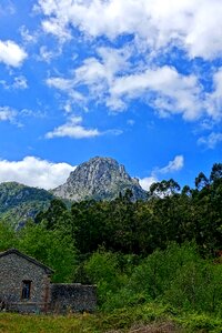 Rock mountain top landscape photo