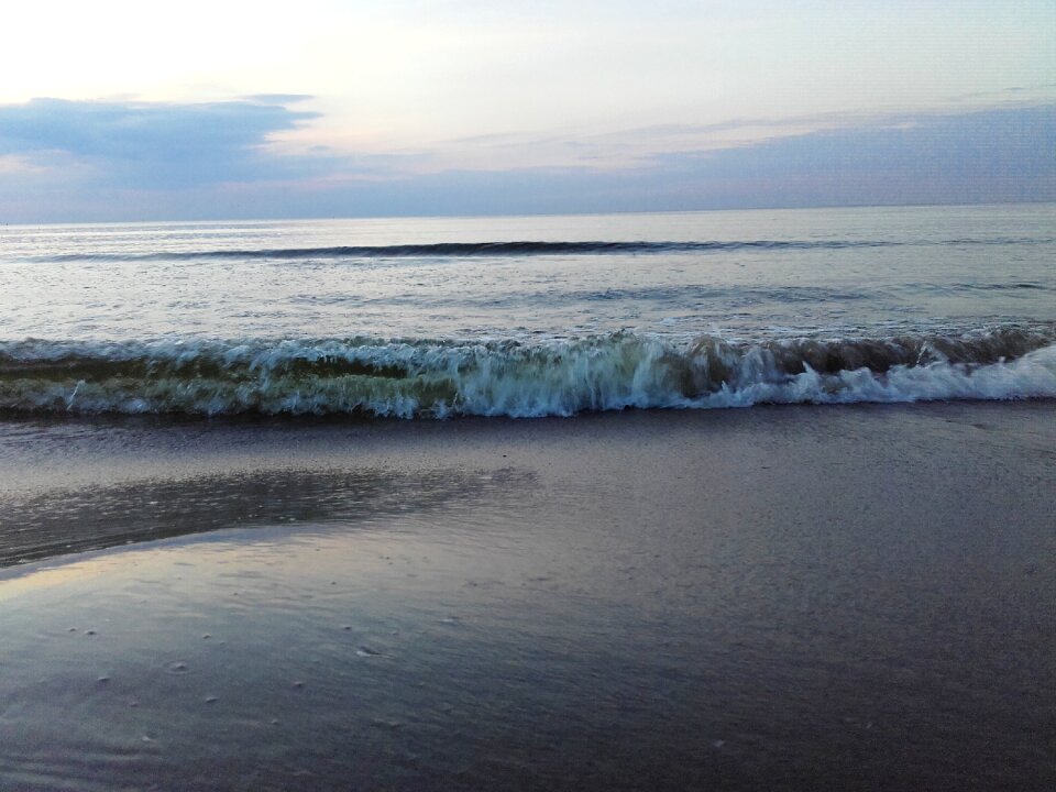 Evening the baltic sea the waves