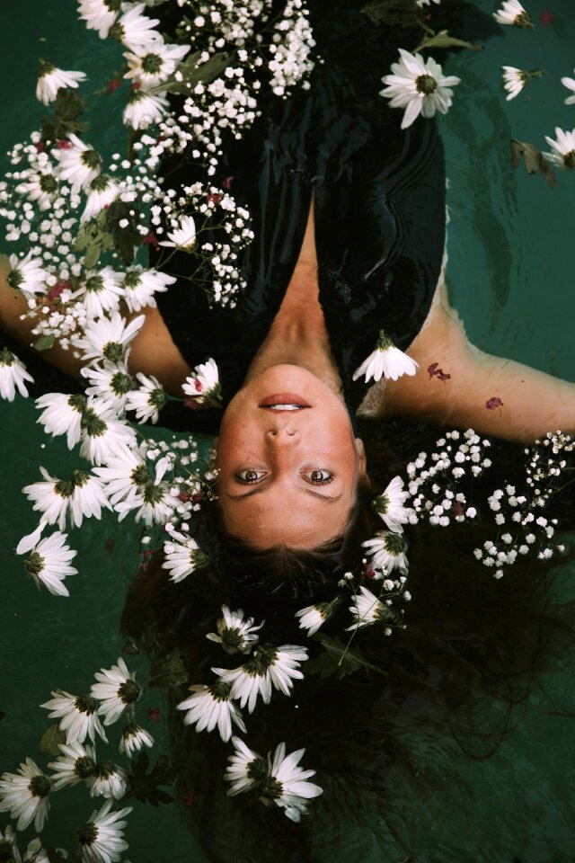 Girl model water