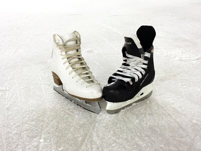 Hockey skate ice ice rink photo