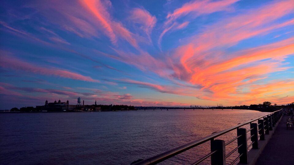 Landscape blue twilight photo