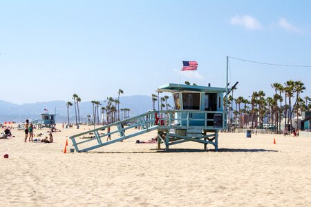 Lifeguard tower los angeles summer photo