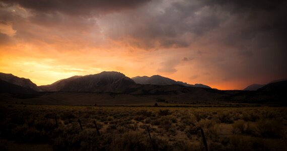Fire brushfire sunrise