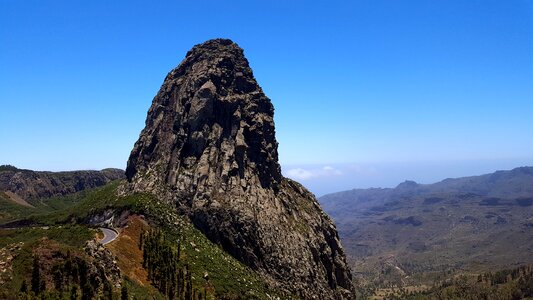 Rock cliff canary islands photo