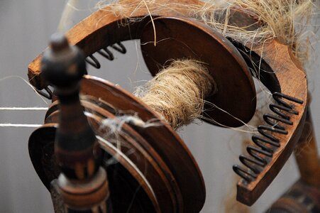 Folk art yarn wood