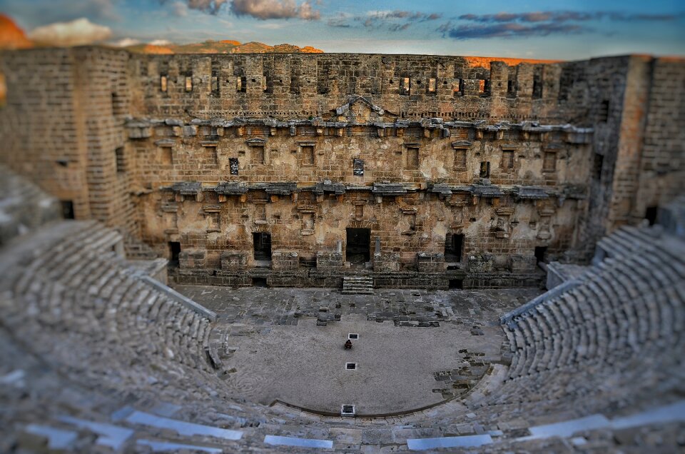 Historical site outdoors roman theatre